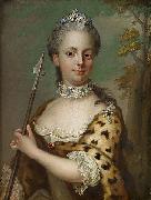 Jakob Bjock Portrait of Charlotte Du Rietz af Hedensberg as Diana oil on canvas